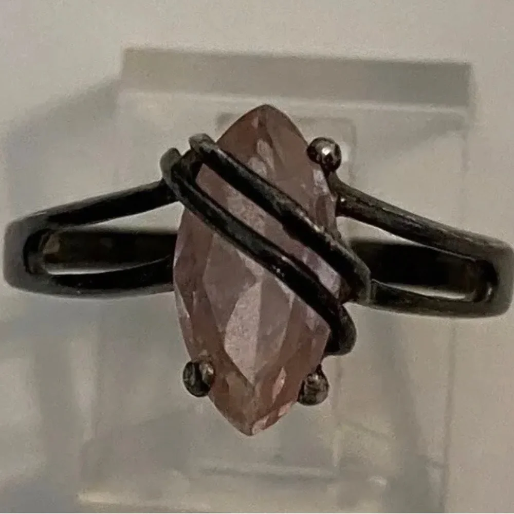 Sterling Silver Pink Gemstone on 925 silver. Size 7 Preloved. Good condition. - Picture 3 of 5